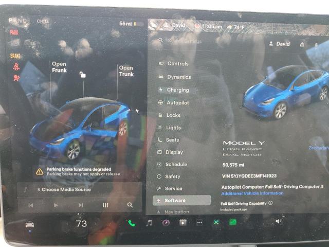 Photo 9 from auction – 2021 TESLA MODEL Y with VIN 5YJYGDEE3MF141923