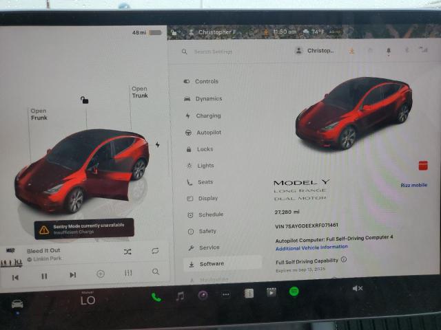 Photo 9 from auction – 2024 TESLA MODEL Y with VIN 7SAYGDEEXRF071461