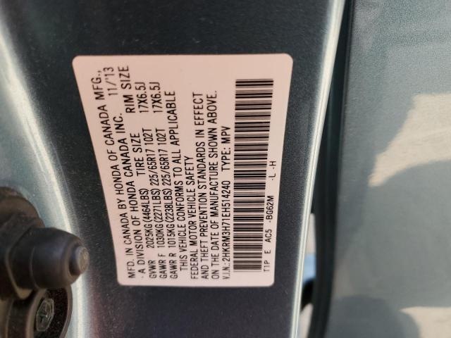 Photo 14 from auction – 2014 HONDA CR-V EXL with VIN 2HKRM3H71EH514240