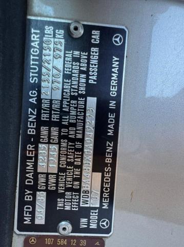 Photo 10 from auction – 1986 MERZ 560 SL with VIN WDBBA48DXGA049293