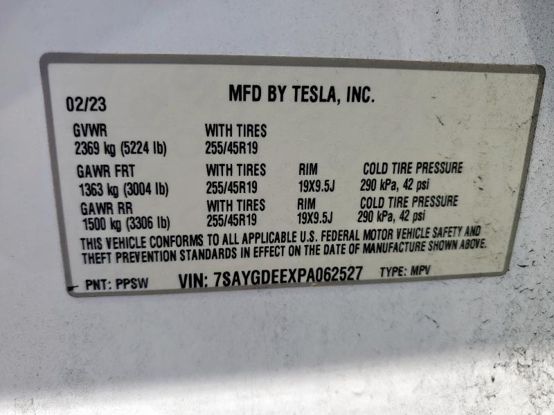 Photo 14 from auction – 2023 TESLA MODEL Y with VIN 7SAYGDEEXPA062527