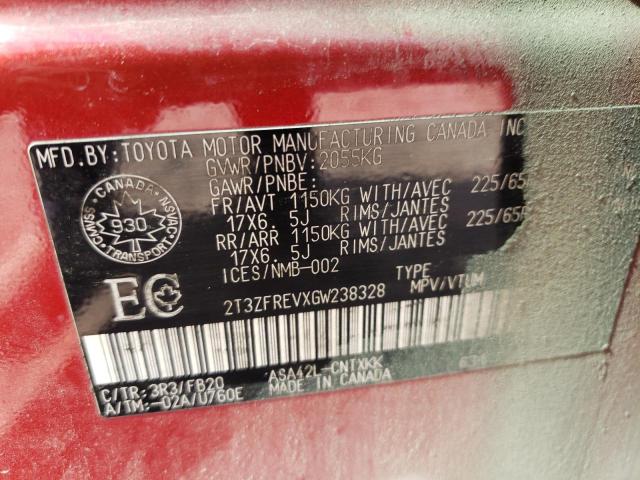 Photo 14 from auction – 2016 TOYOTA RAV4 LE with VIN 2T3ZFREVXGW238328