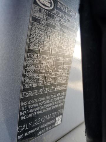Photo 14 from auction – 2021 LAND ROVER RANGE ROVE with VIN SALYJ2EX2MA321774