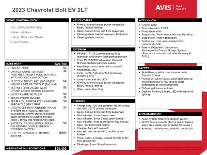 Photo 12 from auction – 2023 CHEVROLET BOLT EV 2L with VIN 1G1FX6S04P4138853