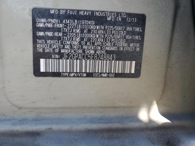 Photo 14 from auction – 2014 SUBARU XV CROSSTR with VIN JF2GPACC5E8248843