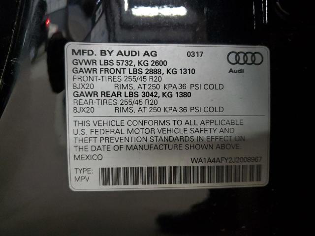 Photo 14 from auction – 2018 AUDI SQ5 PREMIUM PLUS with VIN WA1A4AFY2J2008967