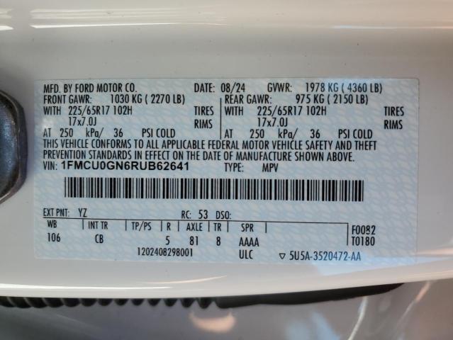 Photo 14 from auction – 2024 FORD ESCAPE ACT with VIN 1FMCU0GN6RUB62641