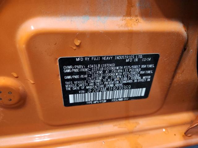 Photo 14 from auction – 2015 SUBARU XV CROSSTR with VIN JF2GPAMC1F8230369