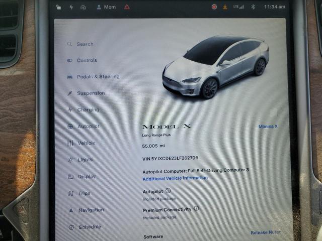 Photo 9 from auction – 2020 TESLA MODEL X with VIN 5YJXCDE23LF262706