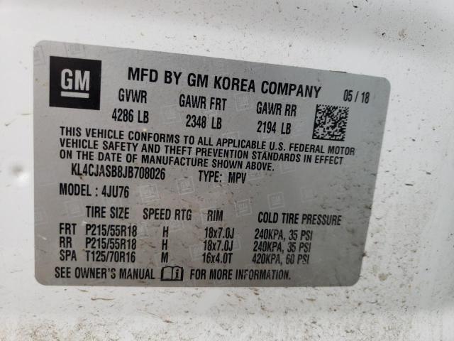 Photo 14 from auction – 2018 BUICK ENCORE PRE with VIN KL4CJASB8JB708026