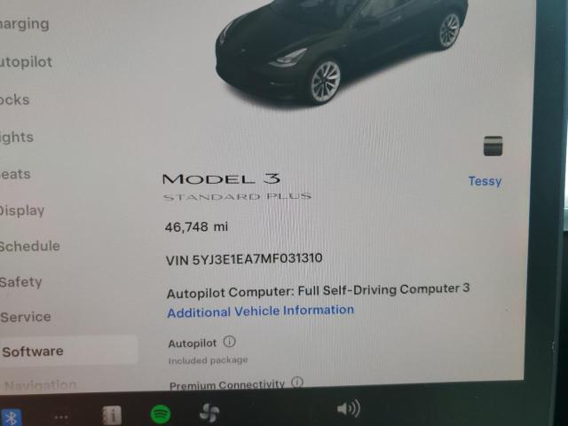 Photo 9 from auction – 2021 TESLA MODEL 3 with VIN 5YJ3E1EA7MF031310