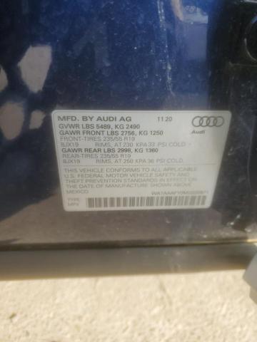 Photo 14 from auction – 2021 AUDI Q5 PREMIUM with VIN WA1AAAFY0M2035971