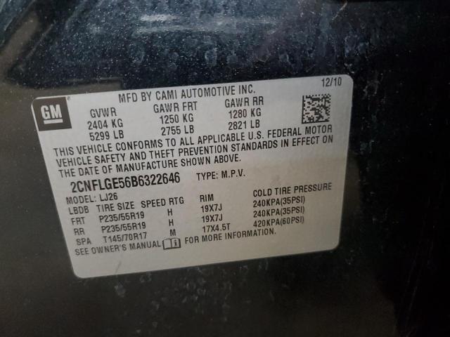 Photo 14 from auction – 2011 CHEVROLET EQUINOX LT with VIN 2CNFLGE56B6322646