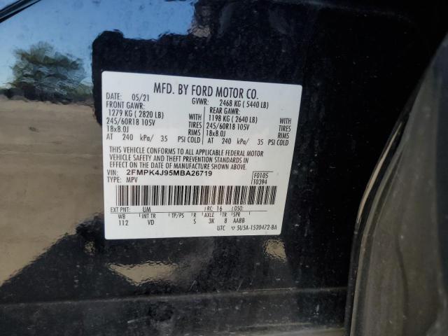 Photo 14 from auction – 2021 FORD EDGE SEL with VIN 2FMPK4J95MBA26719