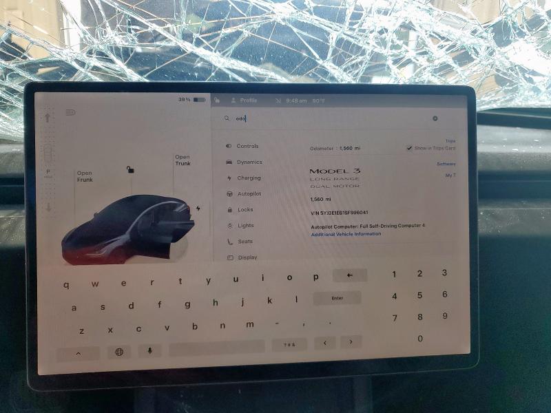 Photo 9 from auction – 2025 TESLA MODEL 3 with VIN 5YJ3E1EB1SF996041