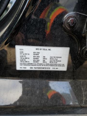 Photo 14 from auction – 2022 TESLA MODEL Y with VIN 7SAYGDEE5NF351010