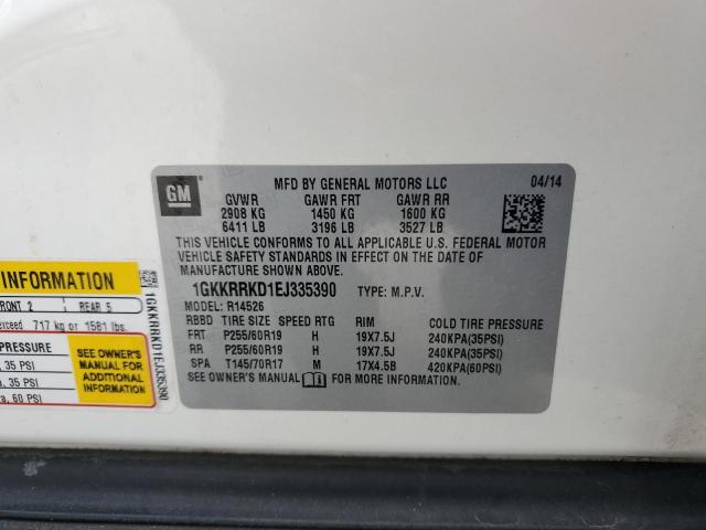 Photo 14 from auction – 2014 GMC ACADIA SLT with VIN 1GKKRRKD1EJ335390