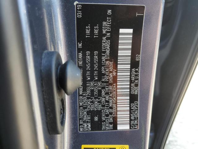 Foto 14 de la subasta – 2019 TOYOTA HIGHLANDER con VIN 5TDDGRFH5KS063044