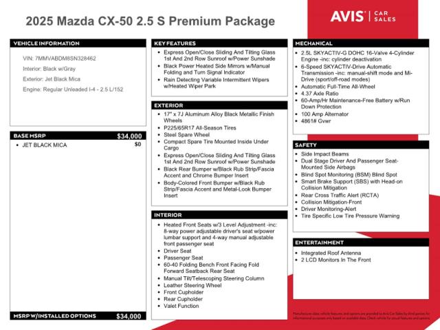 Photo 13 from auction – 2025 MAZDA CX-50 PREM with VIN 7MMVABDM8SN328462