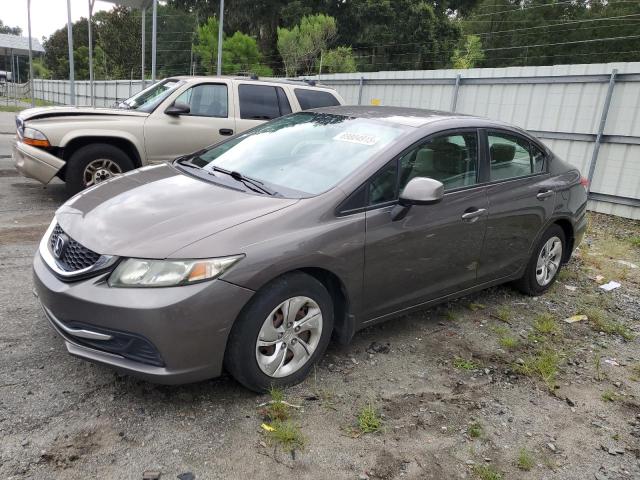 HONDA CIVIC LX 2013 with VIN 19XFB2F52DE077291 - Photo from auction