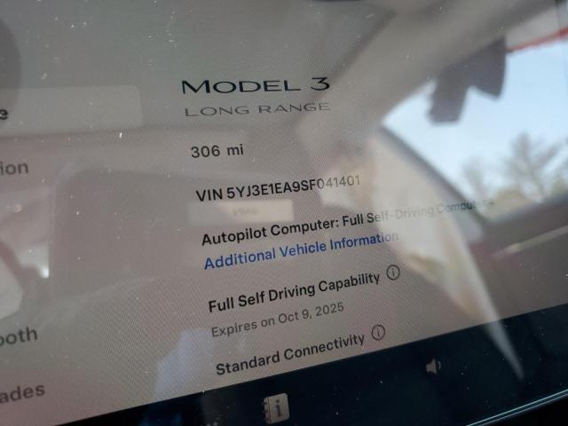 Photo 9 from auction – 2025 TESLA MODEL 3 with VIN 5YJ3E1EA9SF041401