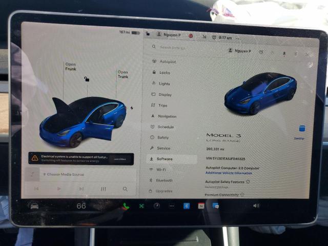 Photo 9 from auction – 2018 TESLA MODEL 3 with VIN 5YJ3E1EA5JF040325