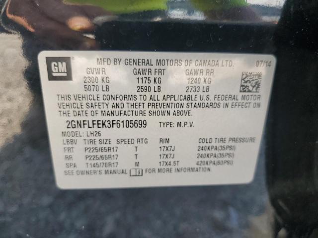 Photo 14 from auction – 2015 CHEVROLET EQUINOX LT with VIN 2GNFLFEK3F6105699