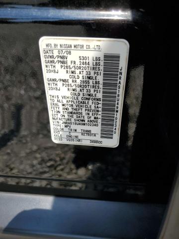 Photo 14 from auction – 2009 INFINITI FX35 with VIN JNRAS18U49M102340