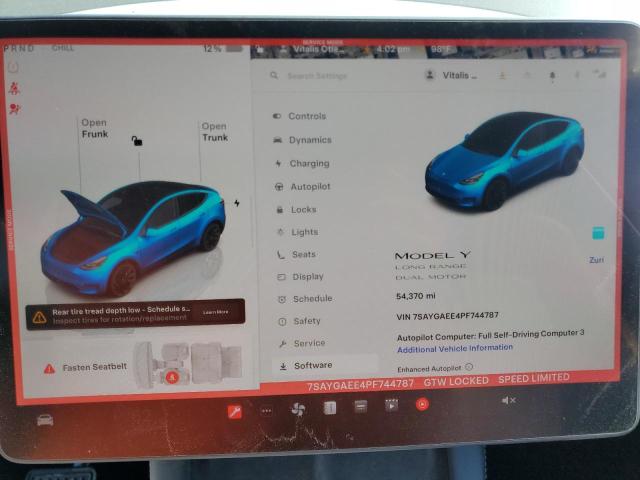 Photo 9 from auction – 2023 TESLA MODEL Y with VIN 7SAYGAEE4PF744787