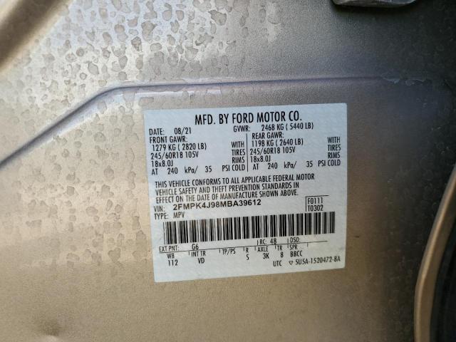 Photo 14 from auction – 2021 FORD EDGE SEL with VIN 2FMPK4J98MBA39612