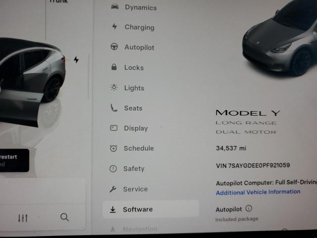 Photo 9 from auction – 2023 TESLA MODEL Y with VIN 7SAYGDEE0PF921059