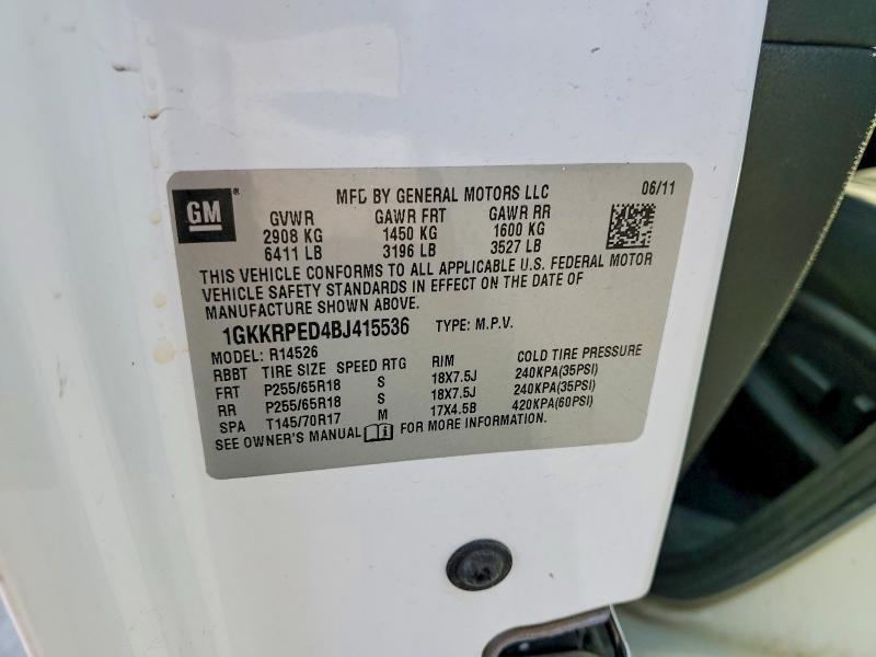 Photo 14 from auction – 2011 GMC ACADIA with VIN 1GKKRPED4BJ415536