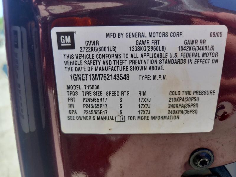 Photo 14 from auction – 2006 CHEVROLET TRAILBLAZER with VIN 1GNET13M762143548