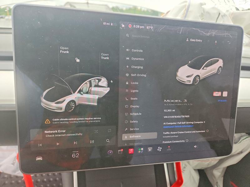 Photo 9 from auction – 2020 TESLA MODEL 3 with VIN 5YJ3E1EA5LF797955