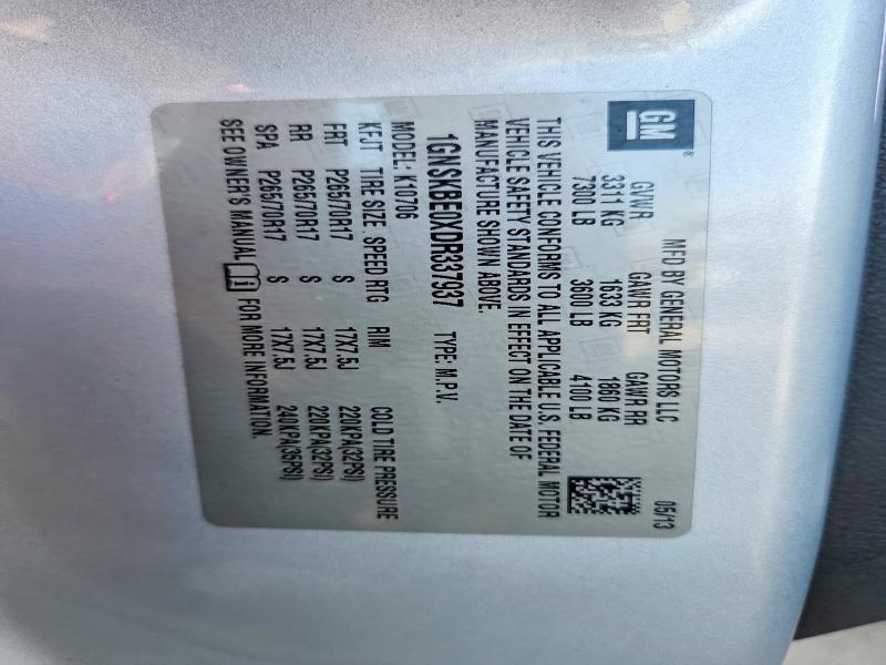 Photo 14 from auction – 2013 CHEVROLET TAHOE with VIN 1GNSKBE0XDR337937