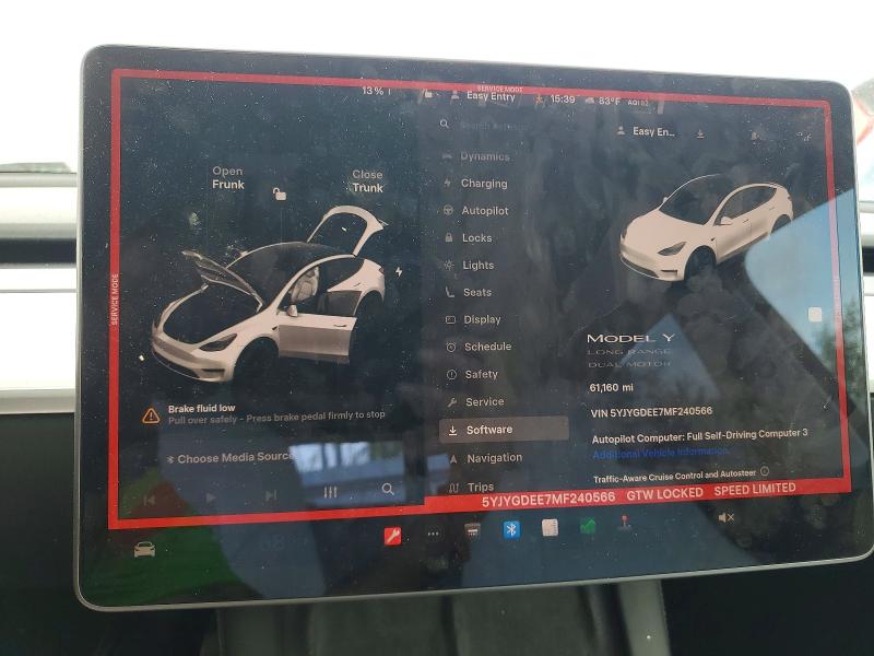 Фото 9 с аукциона – 2021 TESLA MODEL Y с VIN 5YJYGDEE7MF240566