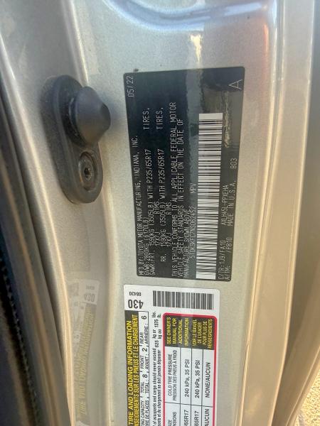 Photo 10 from auction – 2022 TOYOTA SIENNA with VIN 5TDKSKFC7NS062452