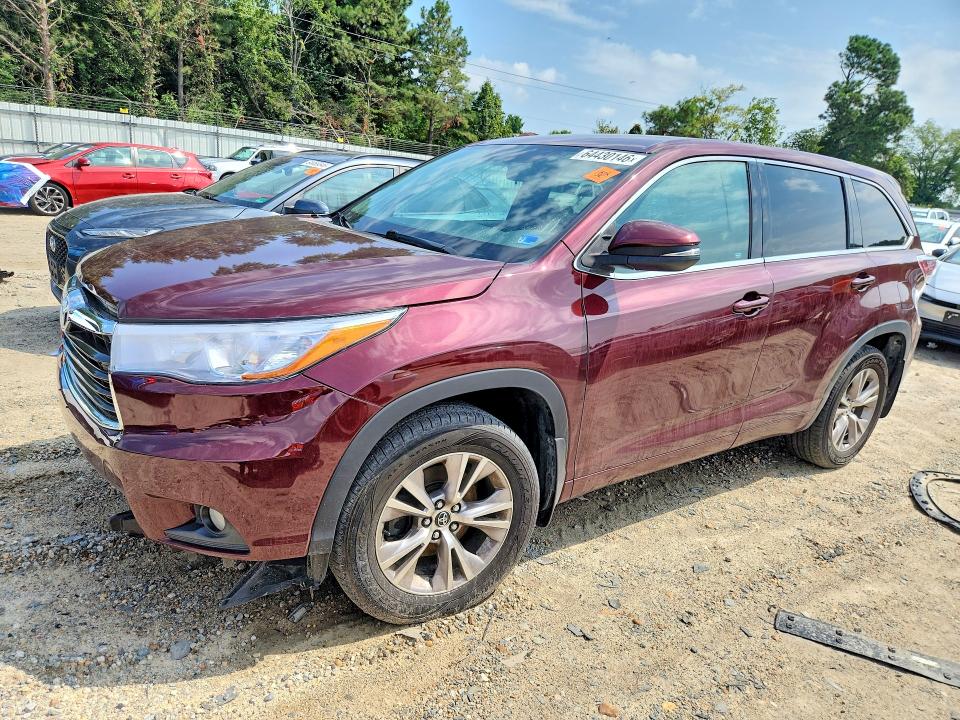 TOYOTA HIGHLANDER 2016 with VIN 5TDBKRFH3GS235374 - Photo from auction