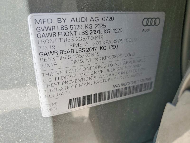 Photo 14 from auction – 2020 AUDI Q3 with VIN WA1EECF34L1120788