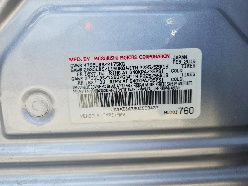 Photo 14 from auction – 2016 MITSUBISHI OUTLANDER with VIN JA4AZ3A39GZ033437