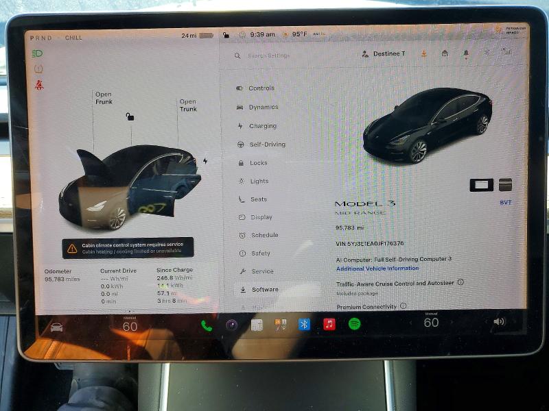 Photo 9 from auction – 2018 TESLA MODEL 3 with VIN 5YJ3E1EA0JF176376