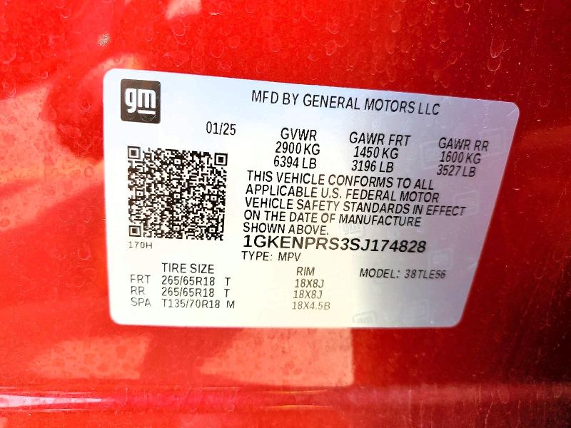 Photo 14 from auction – 2025 GMC ACADIA with VIN 1GKENPRS3SJ174828