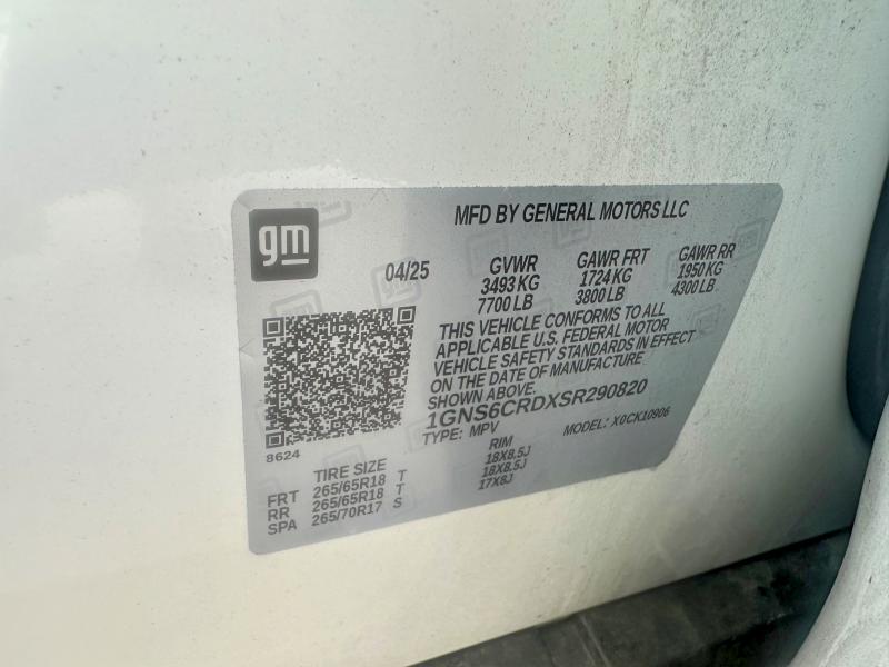 Photo 10 from auction – 2025 CHEVROLET SUBURBAN with VIN 1GNS6CRDXSR290820