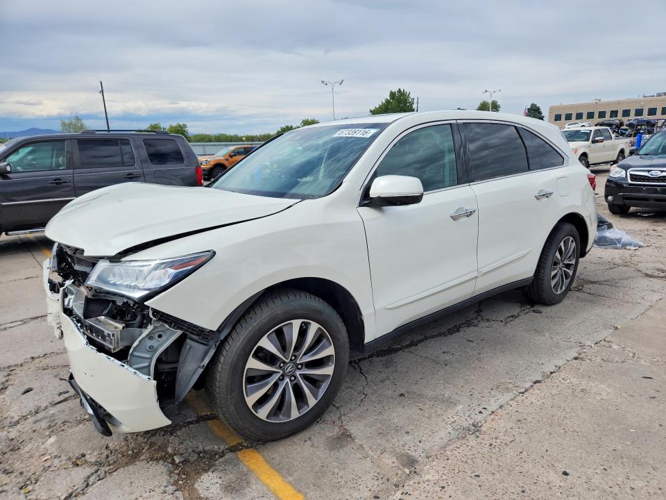 ACURA MDX 2016 with VIN 5FRYD4H49GB058205 - Photo from auction