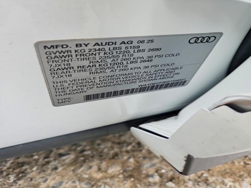 Photo 14 from auction – 2025 AUDI Q3 with VIN WA1DECF30S1104551