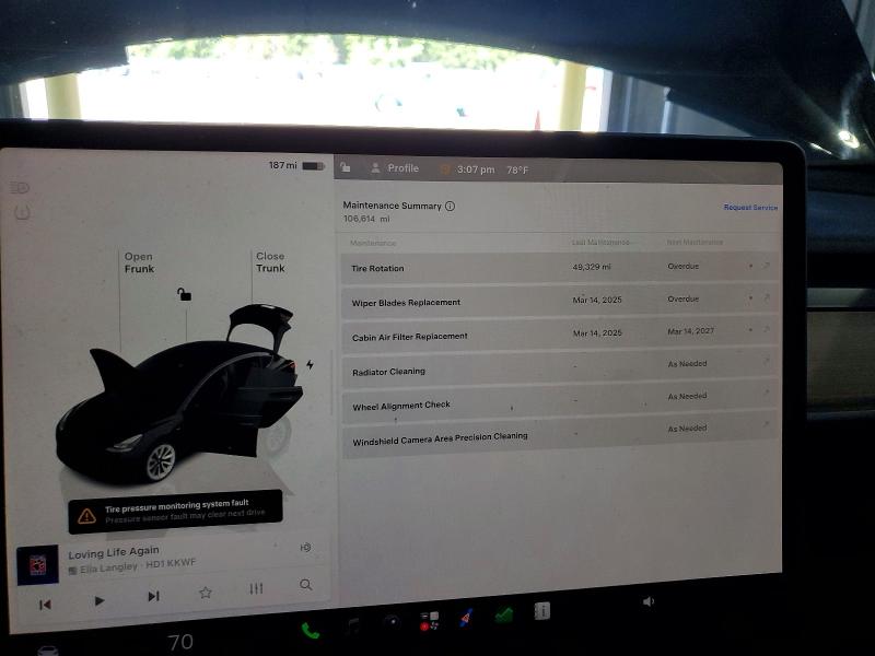 Photo 9 from auction – 2022 TESLA MODEL 3 with VIN 5YJ3E1EA4NF369684