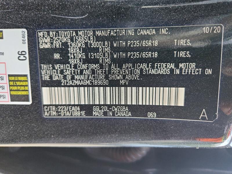 Фото 14 с аукциона – 2021 LEXUS RX 350 с VIN 2T2AZMAA6MC189690