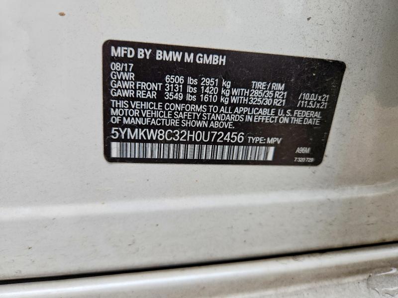 Photo 14 from auction – 2017 BMW X6 with VIN 5YMKW8C32H0U72456