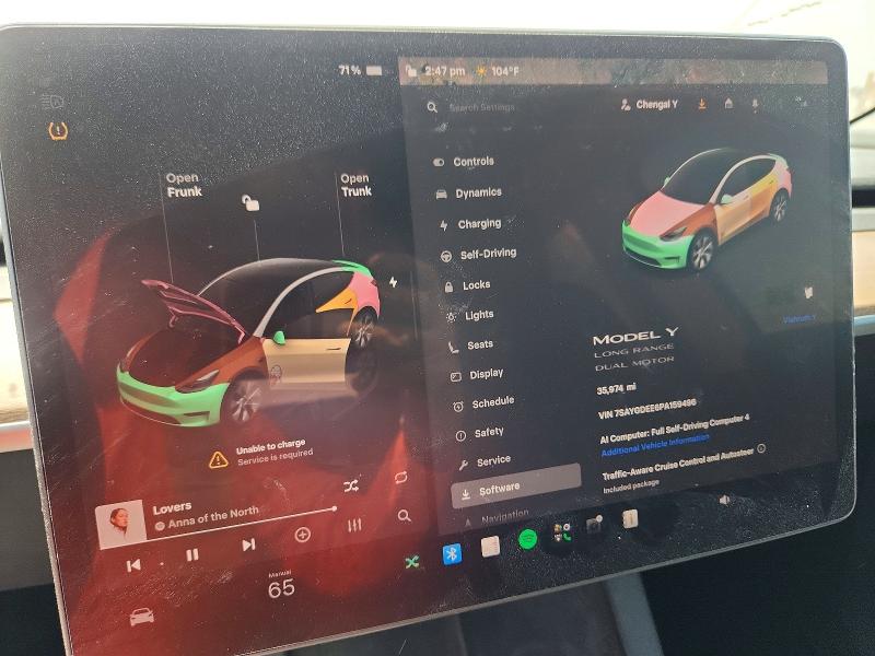 Photo 9 from auction – 2023 TESLA MODEL Y with VIN 7SAYGDEE6PA159496