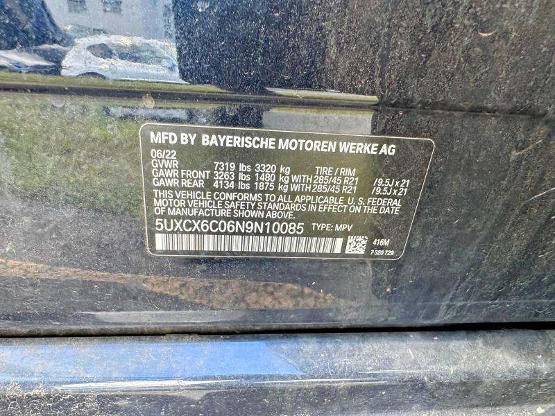 Zdjęcie 10 z aukcji – 2022 BMW X7 z VIN 5UXCX6C06N9N10085